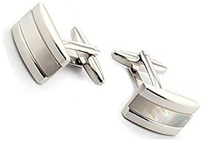 AMDXD 1 Paar Herren Hemd Manschettenknöpfe aus Top Qualität-Edelstahl Silber Elegante für Männer Hochzeit