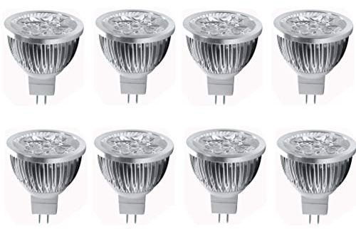 JKLcom 4W LED MR16 Bulbs 12V 4W LED Spotlight Bulb for Landscape Track Light, MR16 GU5.3 Base,12 Volt,4W(35W Equivalent Halogen Replacement),Warm White 3000K,8 Pack