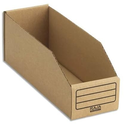 EMBALLAGE Paquet de 50 bacs … bec de stockage en carton brun - Dimensions : L10,1 x H11,2 x P30,1 cm