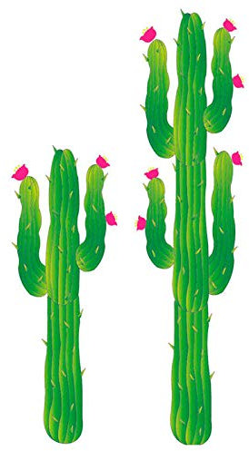 PARTY DISCOUNT® Deko-Set Kaktus, 180 und 120 cm, 2 Stück