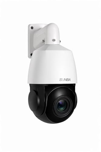 SUNBA 4K PTZ Security Camera Outdoor, 20X Optical Zoom PoE IP Camera with AI Human Tracking, Auto Tracking, Two-Way Audio, 360° Pan 90° Tilt, Dual Power PoE/DC, Smart Night Vision (405-D20X 4K ECO)