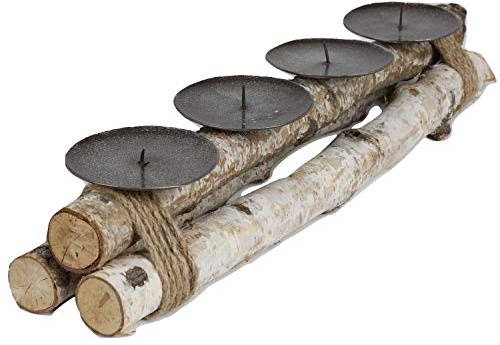 Kerzenhalter Advent aus Birkenholz 45 cm für 4 Kerzen