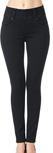 Little Vintage Girls Wax Women's Jeans Butt I Love You Push-up 3 Button Skinny - black - 7
