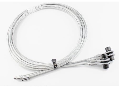 Hörmann Funi metalliche Z (dimensioni: 3 mm, lunghezza 2740 cm, in acciaio di alta qualità, con supporto per corda, durevole e robusto, per porte da garage) 3064352