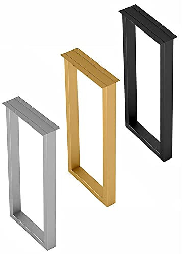 GRXJ Rechteck Tischbeine Metall Tischkufen Schwarz Industrial Möbelfüße Aus Vierkantprofilen Küche Esstisch Bartisch Bein 30×70cm 40×70cm 50×70cm 1 Stück