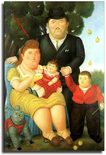 Puzzle für 1000 Teile Fernando Botero Familienplakat Holz Puzzlespiel Erwachsenen und Kinder Puzzle Poster 1000 Piece 29.5x19.6inch(75x50cm) Kein Rahmen