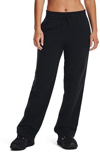 Under Armour Women's Rival Fleece Straight Leg Pants, 001 Black, MD