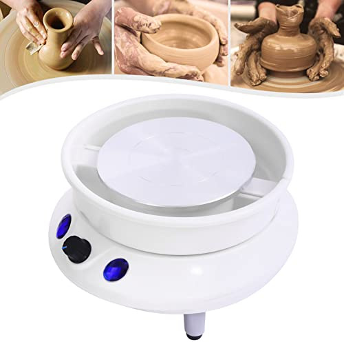 YISSALE Keramik Töpferscheiben Elektrische Töpferscheibe Formmaschine Kinder DIY Kunsthandwerk Ton Töpferscheibe Maschine 15cm 120W Geeignet für Haus Schule