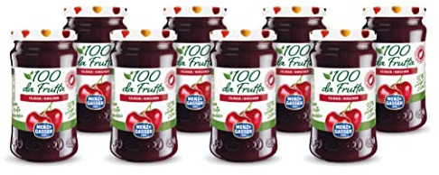 Menz&Gasser, Composta di Ciliegie 100Dafrutta, 100% Frutta IQF di Alta Qualità, Lavorata con Passione in Trentino-Südtirol, Senza Glutine, Vegan, 8 Vasi x 240 g