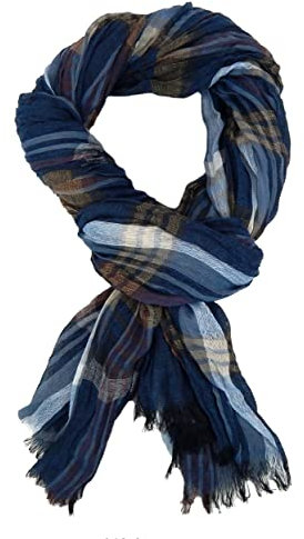 Ella Jonte Herrenschal Blau Schwarz Rot oder Grau Viskose gestreift Herren Schal Tuch