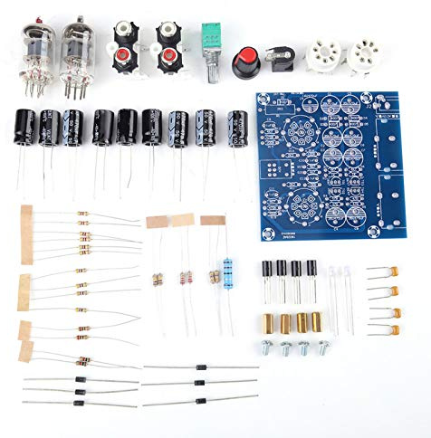 TICFOX Tube Headphone Amplifier Kit, 6J1 Vacuum Electron Tube Valve Preamp Amplifier Board Headphone Amp Parts Musical Fidelity Kit for MP3/DVD/Mobile Phones