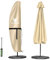 LeapBeast Copertura per ombrellone,Copri Ombrellone da Giardino,600D Tessuto Oxford,Resistente Allo Strappo,per Ombrellone da Giardino da 2m a 4m Ombrellone da Spiaggia Balcone (Beige, 190-30-81-46cm)