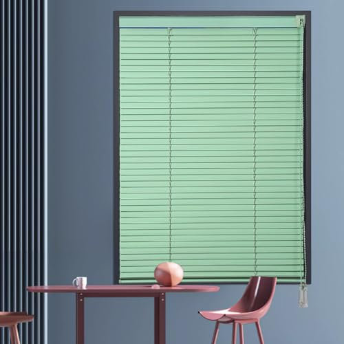 NIANXINN Blickdicht Alu Jalousie,Aluminium Lamellen Rollo Faltrollo Jalousette,Sonnenschutz Sichtschutz,für Fenster,Badezimmer,Küche,Anpassbar Größe Farben,Breite x Höhe (50cm x 120cm)