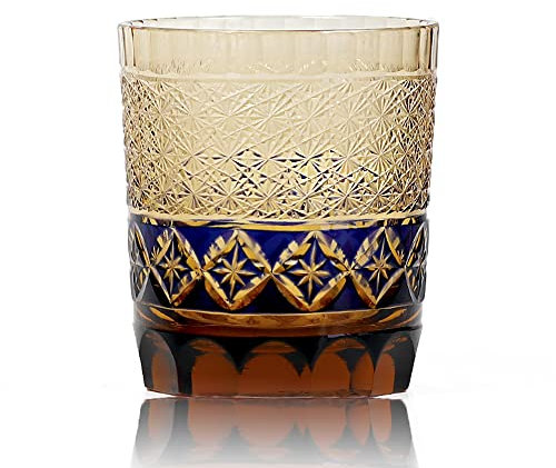 QTANZIQI Bicchieri da Whisky Fatti a Mano Bicchiere da Whisky in Cristallo Intagliato a Mano Bicchiere da Whisky Bicchiere da Whisky in Stile Giapponese Regalo Creativo 9 Once (Blu) Silk Pillowcase