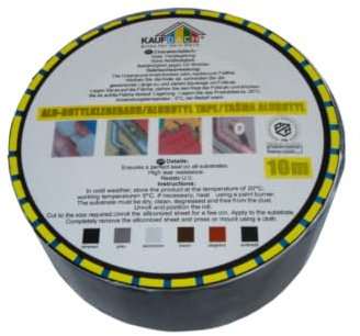 KAUFDACH Alles für dein Dach 10lfm Selbstklebendes Dachdeckerband Butylband Reparaturband Dichtungsband (Anthrazit/Grau (RAL7016), 50,0mm breit)