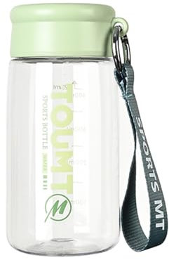 Vllcsla Trinkflasche 520ML Plastik Wasserflasche Weithals, BPA-frei Trinkflasche ohne Strohhalm Sportflasche mit Griff und Sieb für Kinder Sport und Outdoor-Aktivitäten