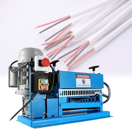 Máquina para torcer cables eléctrica, pelacables de 1,5 a 38 mm, herramienta pelacables automática, pelacables de 370 W, con 10 cuchillas, para reciclar cables de cobre
