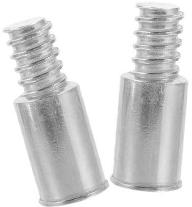GARVALON Threaded Broom Handle Tip Adapter 25mm Aluminum Alloy Replacement for Broom Stick Pole End 2pcs Threaded Extension Pole Attachments Suitable for Household and Garden Cleaning