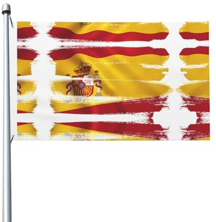 Bandiera della Spagna stampata per feste all'aperto (91,4 x 152,4 cm) – ideale per giardino, cortile e decorazioni natalizie