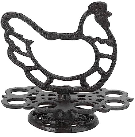 LIFKOME Huevera Vintage De Hierro Fundido Retro Hogar Soporte para Huevos De Cocina Cocina o Salón Diseño Clásico De Hierro