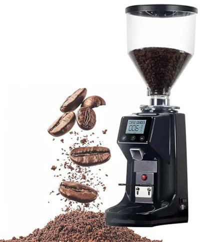 Macinacaffè Elettrico, Macchina Per Caffè Professionale, Macchina Per Macinatura Commerciale E Domestica, Macinacaffè Automatico A Macine, Polverizzatore A Taglierina In Acciaio Inox,Black-500G