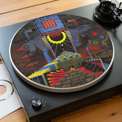 King Gizzard and the Lizard Wizard Slipmat für Plattenspieler | Weich Hochwertiger Filz Turntable Matte | Psychedelisch Rock Plattentellerauflage | Produziert in Berlin von Concrete Schoolyard