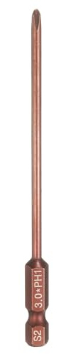 sourcing map #1 Phillips Screwdriver Bit PH1 1/4 Hex Shank 4 (100mm) Long 3mm Rod Magnetic Cross Head Drive Drill Bits S2 Steel Industrial Screw Driver Electric Power Tool, Brown