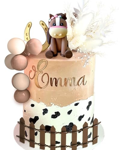 JeVenis Boho Pferd Kuchen Dekoration Cowgirl Kuchendeko Pferd Partydeko | Boho Pferd Kuchen Dekoration Cowgirl Kuchen Topper Mädchen Pferd Party Dekorationen Pferderennen für Western Cowgirl