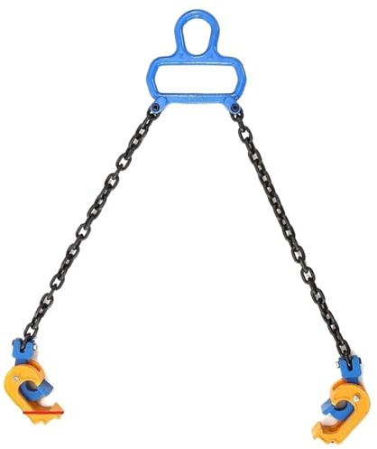 ATUMY lifting chains 2200lbs Drum Lifter Hoist Chain Grab Hook G80 Steel Barrel Crane Forklift Sling Dual Ring Load Capacity 1ton Chain Slings