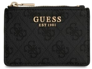 GUESS Kartenhalter Laurel II SLG Card Case Coal Logo dunkelgrau