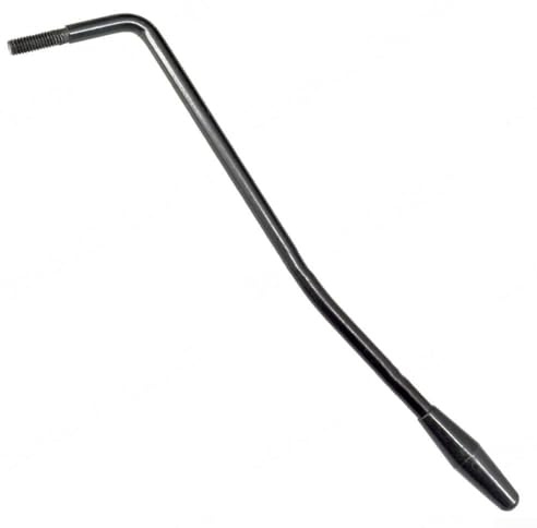 Bras de trémolo pour guitare électrique 5 mm pour barre Whammy, compatible avec guitare Stratocaster, levier à secouer en métal avec pointe noire ou blanche, (noir)