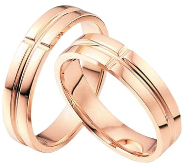 Ayoiow Eheringe Verlobungsringe, Verlobungsringe Vorsteckring Größe 61 (19.4)| 18K Roségold | Trendiger Modeschmuck für Halloween
