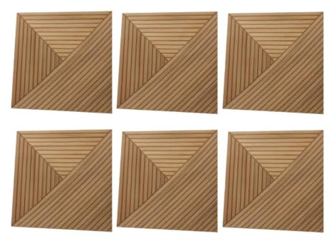 kowaku 6 Paneles Absorbentes de Sonido, Paneles de Instalación Rápida con Estampado de Madera, Pared Insonorizada para