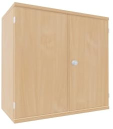 Geramöbel Flügeltürenschrank 1 Dekor-Einlegeboden, abschließbar, 800x425x768, Buche/Buche