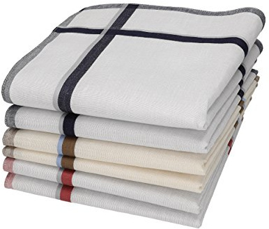 Betz 6 Stück Taschentücher Herrentaschentücher Stofftaschentücher Damen- Männertaschentücher Set- 40x40 cm Leo 2 Dessin 8