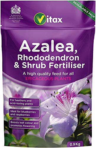 Vitax Azalea, Rhododendron & Shrub Feed - Boosts All Ericaceous Plants - 0.9kg Pouch