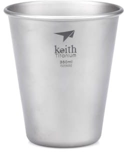 Keith - Tazza da Birra in Titanio, 320 ml, 450 ml