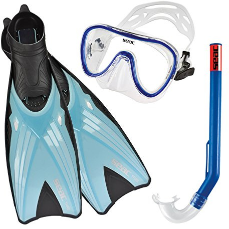 Seac Set Trab Siltra Schnorchelset mit Flossen, Maske und Schlauch, blau, 46/47