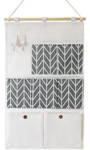 Hava Kolari Hängeaufbewahrung Organizer Taschen Wand Ordnungssysteme Hängender Aufbewahrungstasche für Kinderzimmer Schlafzimmer Tür Baum (Grau)