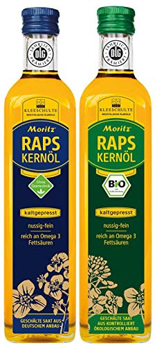 MORITZ KOMBI: Rapskernöl classic 500ml UND BIO 500ml, kaltgepresst, nativ