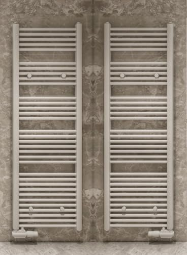 MC Heat Premium Badheizkörper 400x1600 mm - Handtuchwärmer mit flexiblem Anschluss Links/Rechts - Moderne Badheizung mit Mittelanschluss