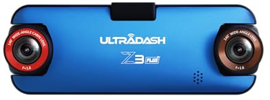 UltraDash Z3+ Commercial Edition + 64GB SD Card - Dual Lens Dash Cam+ High Endurance Micro SD, 2K 1440P, IR Cabin Lens, 140° Wide Angle, Super Capacitor for Rideshare, Taxi