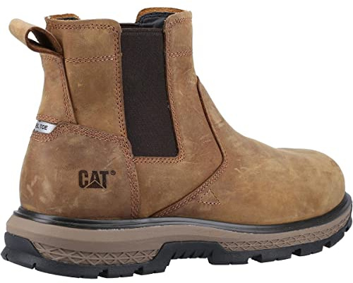 Caterpillar Male Exposition Chelsea Safety Boot, Brown, 10