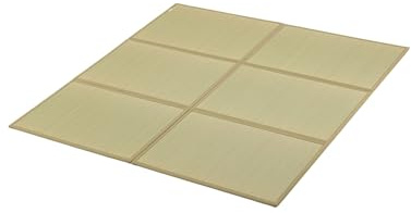 FULI Japanese Tatami Mattress, Foldable Igusa Rush Grass Tatami Rug, Natural Japanese Floor Mattress Mat Made in Japan, Queen