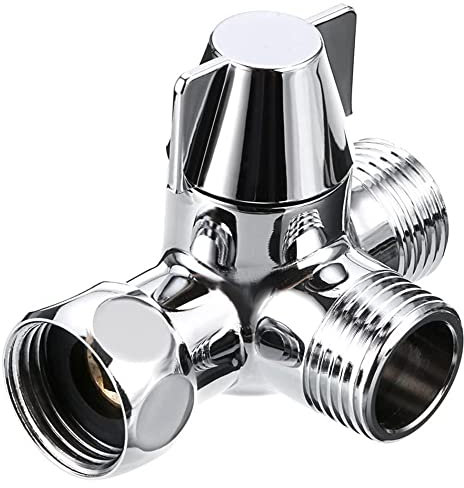 Brauseschlauch-Splitter Drei-Wege-Anschluss T-förmiger Adapter Einstellbares Wasserumschaltventil Toilette Bidet Wasserabscheider Wasserhahn,H good
