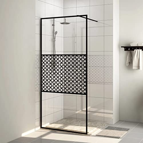 INLIFE Duschwand für Begehbare Dusche mit Klarem ESG Glas 80x195 cm,21.2kg,151028