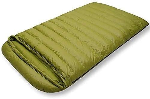 Warmer, tragbarer wasserdichter Schlafsack, Outdoor-Schlafsack, Gänsedaunen-Schlafsäcke für Erwachsene, Camping, ultraleicht, Doppelschlafsack, Wandern für den Winter, 800 g, 229,6 x 139,7 cm
