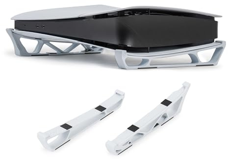 Glistco Patins - Support horizontal compatible avec PS5 Slim (Disque, Blanc)