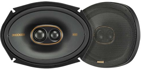 Kicker 51KSC69304 KS-Series 6x9 3-Way Speakers with 1 and.75 Tweeters, 4-Ohm, Pair