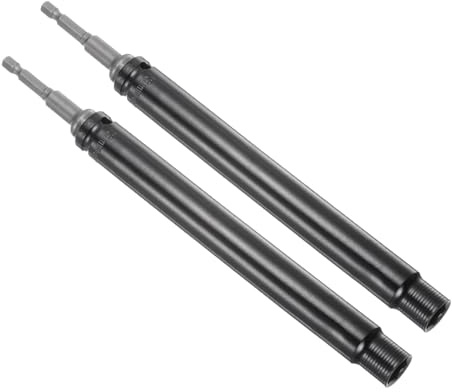 CoCud Llave de Vaso Hueca Extra Larga, Tamaño de 13mm, Longitud de 200mm, Vástago Hexagonal de 1/4, Adaptador de 73mm, 6 Puntos, para Tuercas de Potencia de Pozo Profundo, 2 Piezas